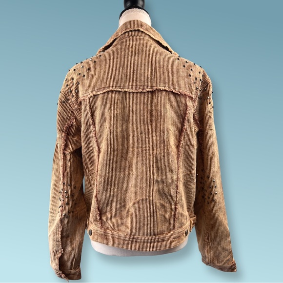 POL Rock & Roll Studded Corduroy Jacket Jupiter Gold - Picture 2 of 13